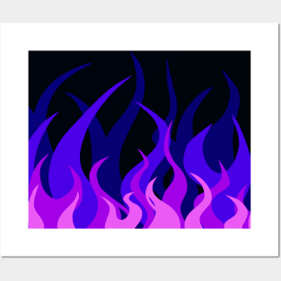 Blue Flames Posters and Art